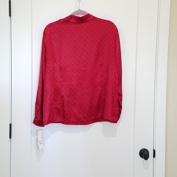 Red blouse geometric Norton - Picture 5 of 6